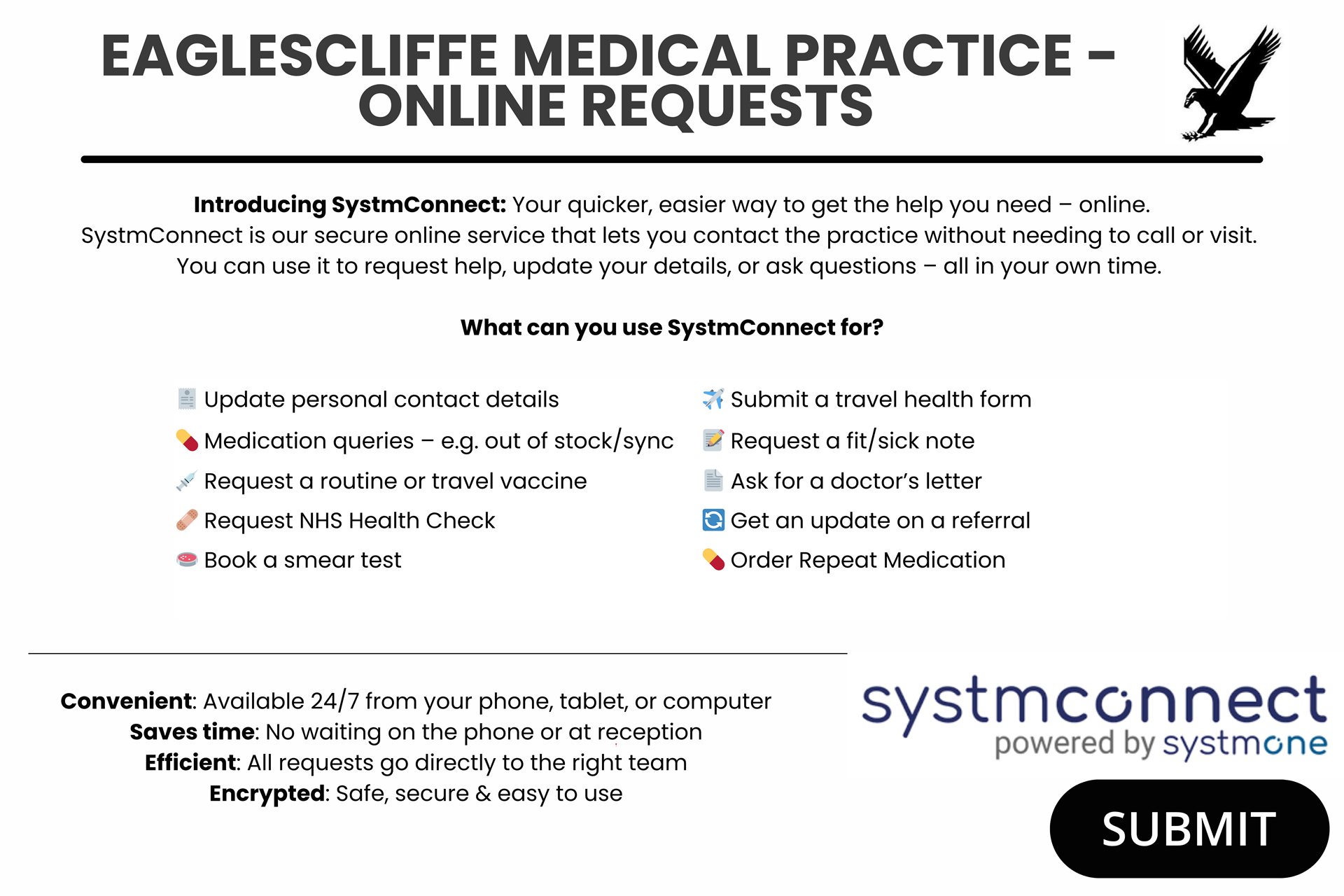 Online Requests at Eaglescliffe Medical Practice